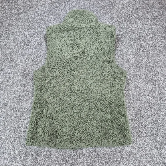Patagonia Los Gatos Vest Womens Large Green Sherpa Full Zip Outdoors Hiking - Picture 4 of 10
